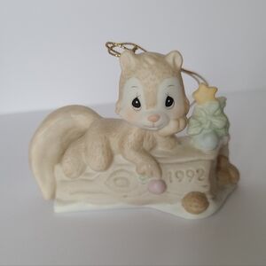 Precious Moments Squirrel Christmas Collectible Porcelain Figurine Ornament